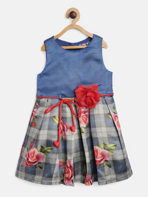 

Nauti Nati Girls Blue & Red Printed Fit & Flare Dress