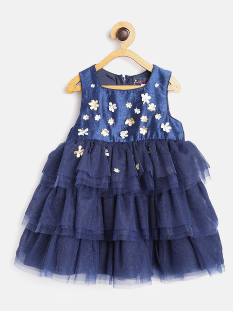 

Nauti Nati Girls Navy Blue Applique Fit & Flare Dress