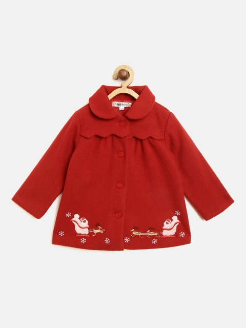 

Nauti Nati Girls Red Solid Tailored Jacket