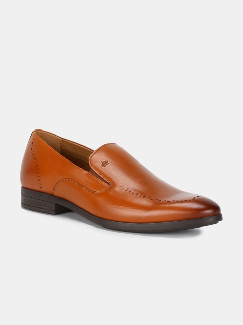 

Arrow Men Tan Brown Leather Formal Slip-On Shoes