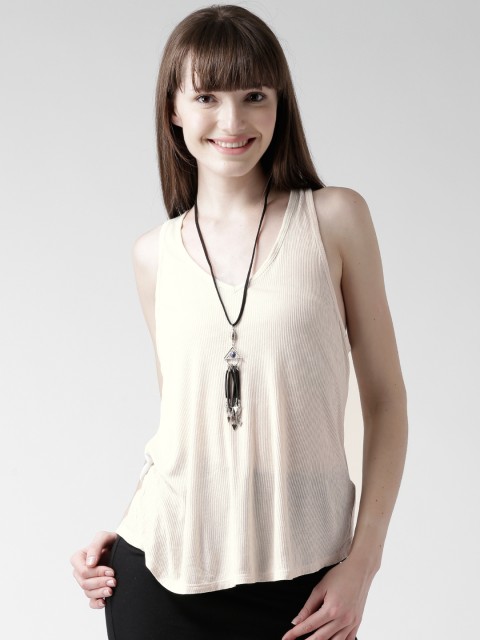 

FOREVER 21 Cream-Coloured Top