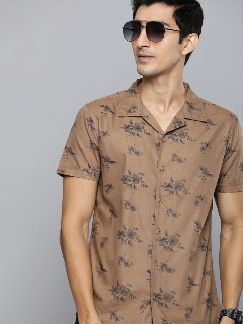 

HERE&NOW Men Brown Slim Fit Printed Casual Shirt