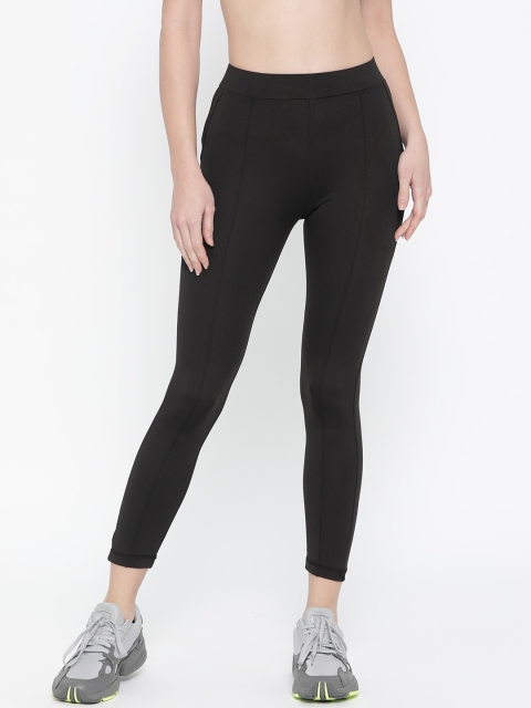 

ANTS Women Black Solid Slim Fit Yoga Tights