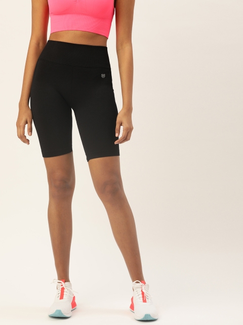 

FOREVER 21 Women Black Solid Cycling Shorts