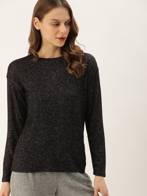 

FOREVER 21 Women Charcoal Grey Solid Fitted Top
