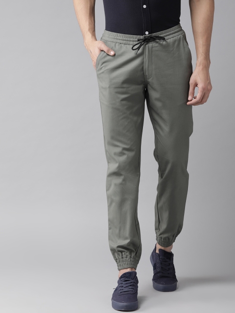 

Hubberholme Men Grey Slim Fit Solid Joggers