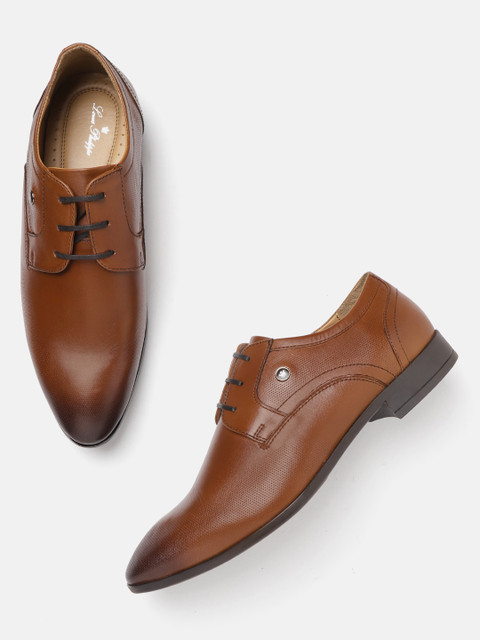 

Louis Philippe Men Brown Perforated Leather Formal Derbys