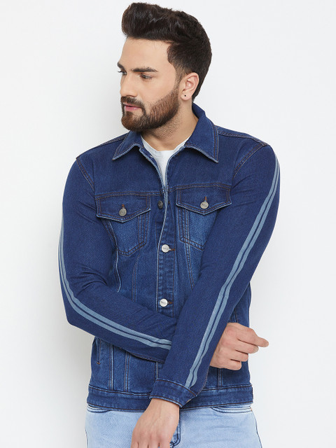 

KROSSSTITCH Men Blue Solid Denim Jacket