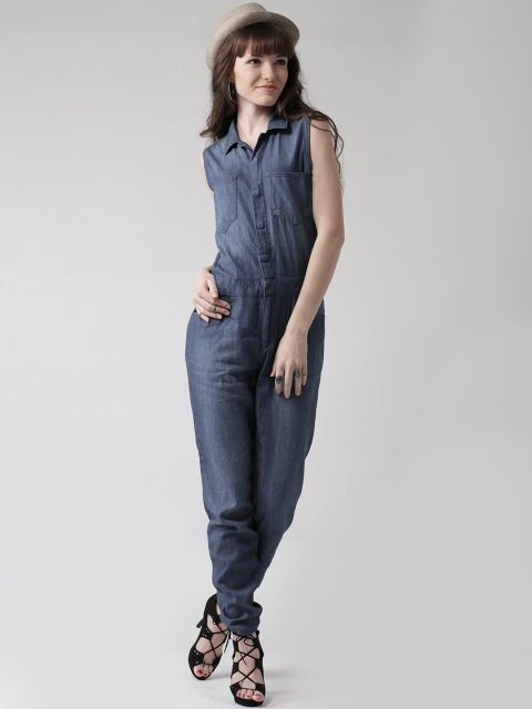 

FOREVER 21 Blue Denim Jumpsuit