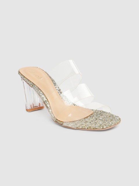 

Catwalk Women Gold-Toned Embellished Heeled Sandals