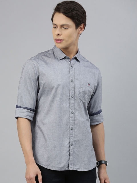 

Louis Philippe Jeans Men Grey Slim Fit Solid Casual Shirt