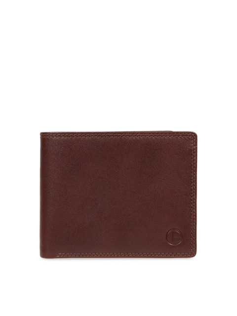 

PURE LUXURIES LONDON Men Brown Solid Two Fold Wallet