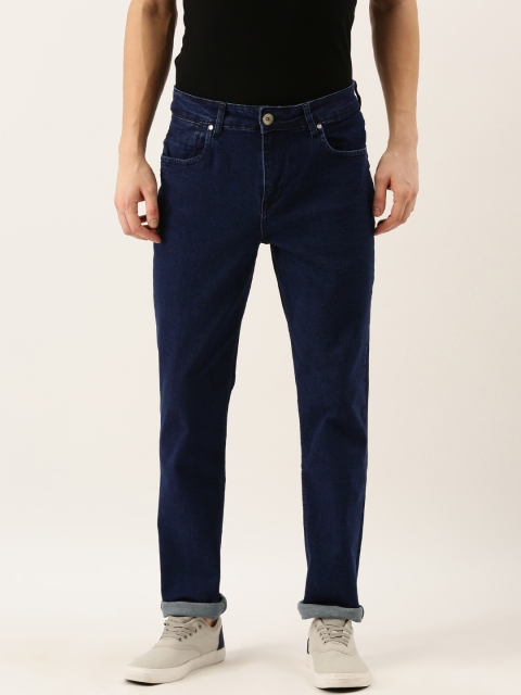 

ether Men Blue Slim Fit Mid-Rise Clean Look Stretchable Jeans