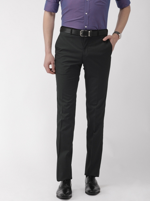 

Raymond Men Black Slim Fit Solid Formal Trousers