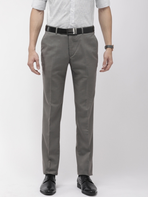 

Raymond Men Grey Slim Fit Solid Formal Trousers