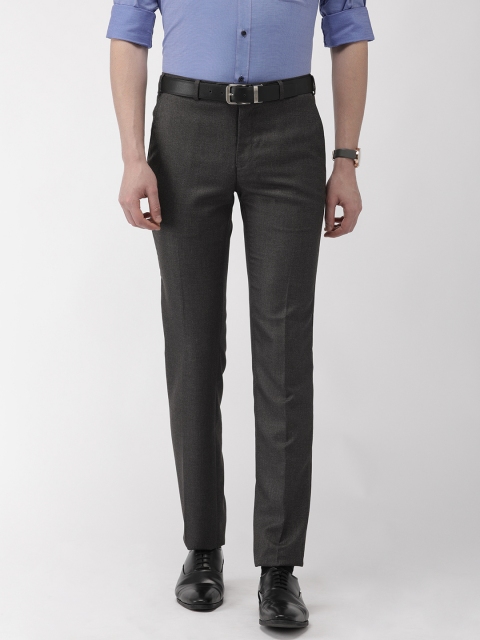 

Raymond Men Charcoal Grey Slim Fit Solid Formal Trousers