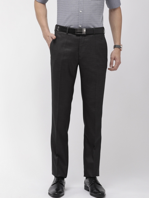 

Raymond Men Charcoal Grey Slim Fit Solid Formal Trousers