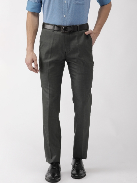 

Raymond Men Charcoal Grey Slim Fit Solid Formal Trousers