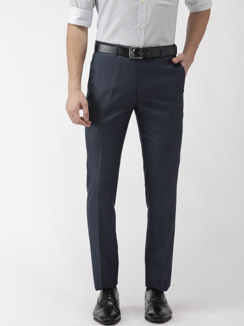 

Raymond Men Navy Blue Slim Fit Solid Formal Trousers