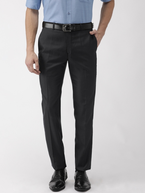 

Raymond Men Black Slim Fit Solid Formal Trousers