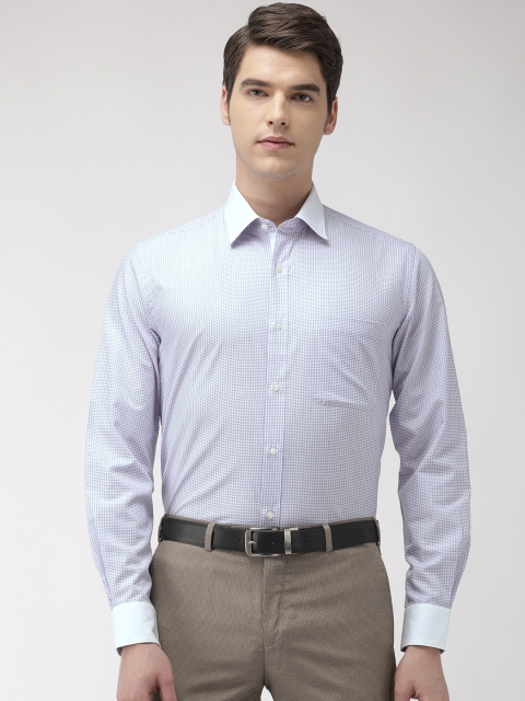 

Raymond Men Blue Contemporary Fit Printed Formal Shirt