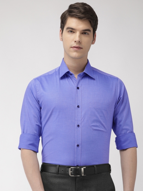 

Raymond Men Blue Slim Fit Solid Formal Shirt