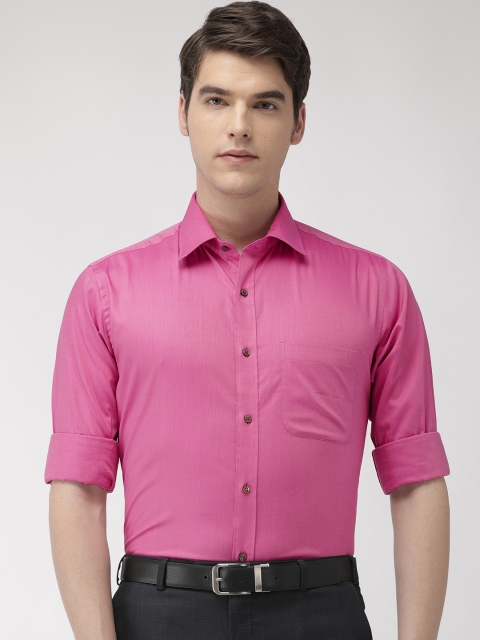 

Raymond Men Pink Slim Fit Self Design Formal Shirt