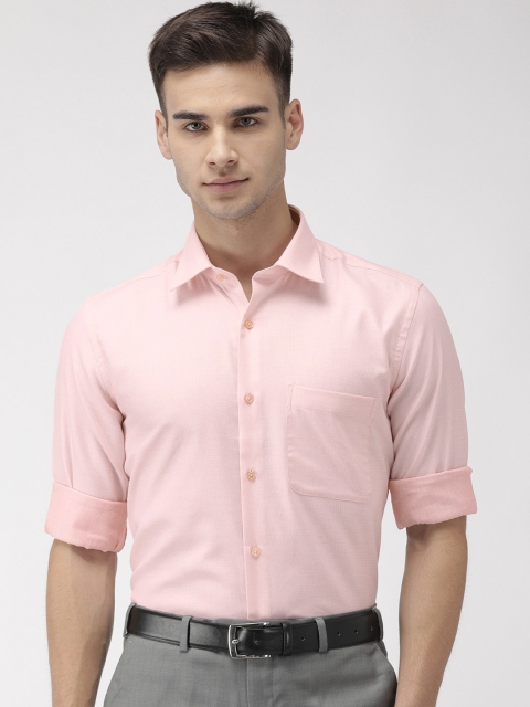 

Raymond Men Pink Regular Fit Self Design Casual Shirt