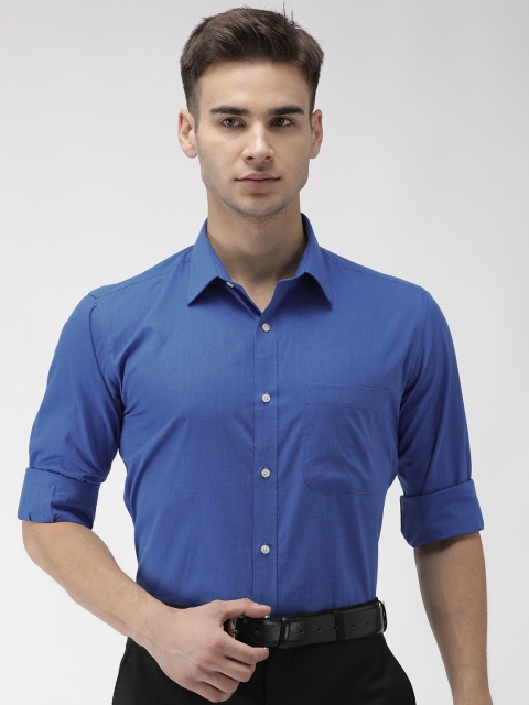 

Raymond Men Blue Slim Fit Solid Formal Shirt