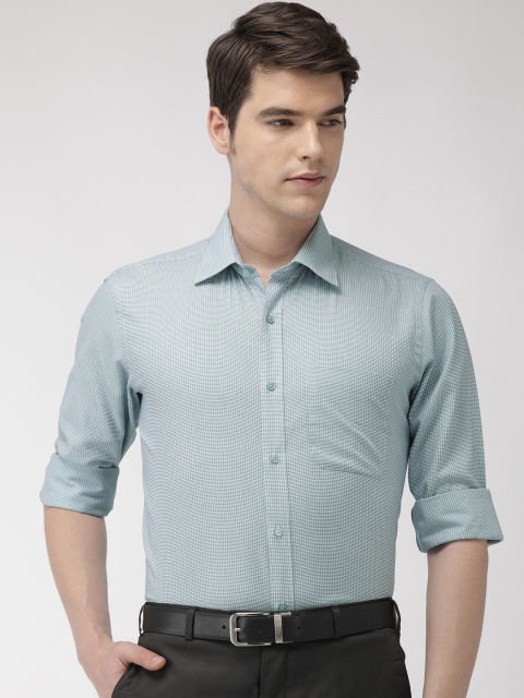 

Raymond Men Blue Contemporary Fit Self Design Formal Shirt