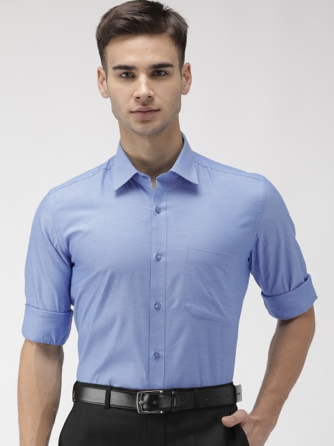 

Raymond Men Blue Contemporary Fit Solid Formal Shirt