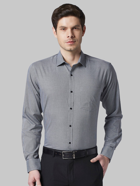 

Park Avenue Men Grey Slim Fit Printed Formal Shirt
