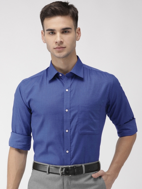 

Raymond Men Blue Slim Fit Solid Formal Shirt