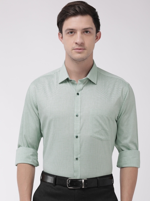 

Park Avenue Men Green Slim Fit Self Design Formal Shirt