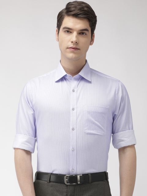

Raymond Men Blue Slim Fit Self Design Formal Shirt