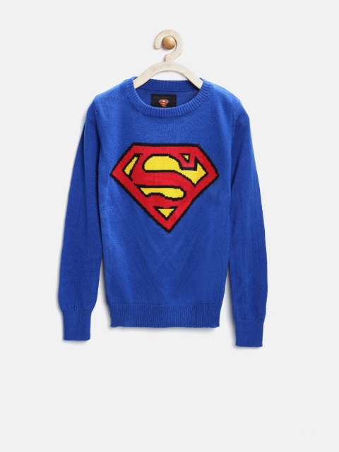 

Kids Ville Blue Superman Printed Sweater