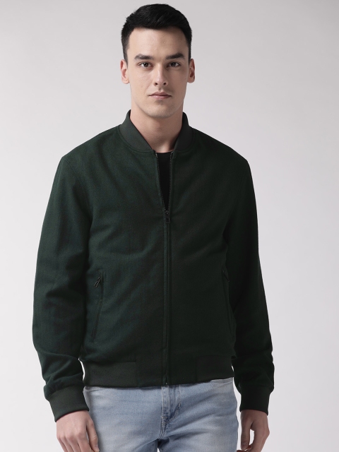 

Marks & Spencer Men Green Solid Bomber Jacket