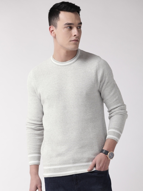 

Marks & Spencer Men Grey Melange Solid Pullover Sweater