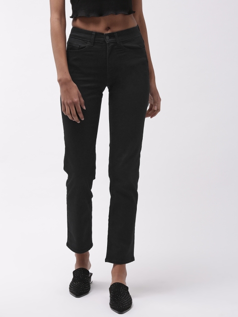 

Marks & Spencer Women Black Straight Fit Mid-Rise Clean Look Stretchable Jeans