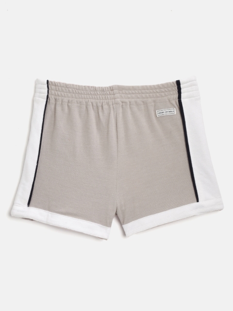 

Cherry Crumble Girls Grey Solid Regular Fit Shorts