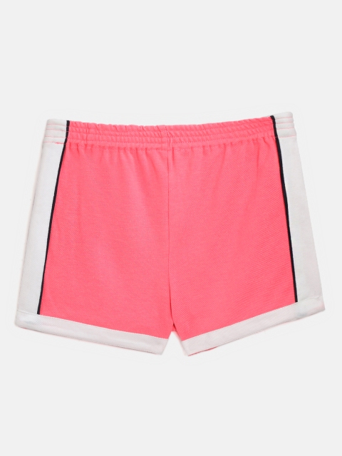 

Cherry Crumble Girls Pink Solid Regular Fit Shorts