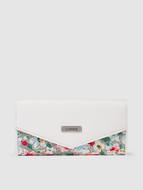 

Caprese Women White Printed Three Fold Wallet