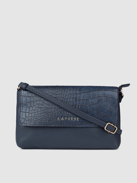 

Caprese Navy Blue ROSEMARY Croc Textured Rosemary Sling Bag