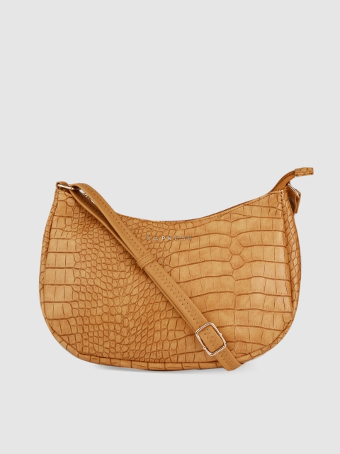 

Caprese Yellow Croc Rosemary Textured Sling Bag