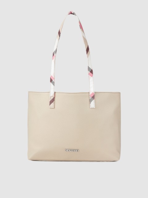 

Caprese Beige Solid Shoulder Bag