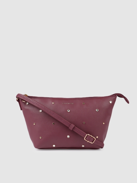 

Caprese Maroon Embellished Sling Bag