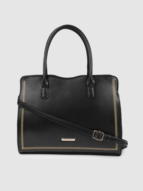 

Caprese Black Solid Handheld Bag