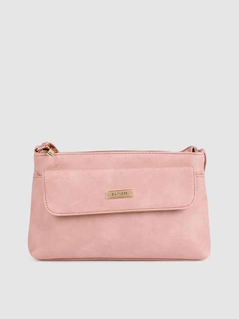 

Caprese Pink Solid Sling Bag