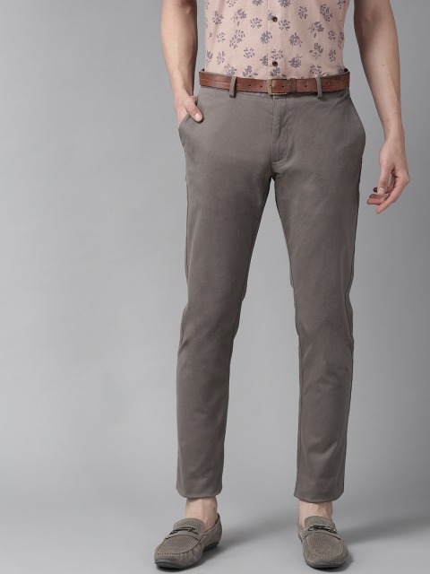 

Blackberrys Men Grey Sharp-Regular Fit Printed Trousers