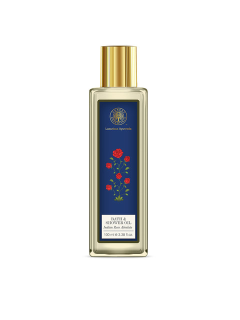

Forest Essentials Moisture Replenishing Bath & Shower Oil Indian Rose Absolute 100 ml, Blue